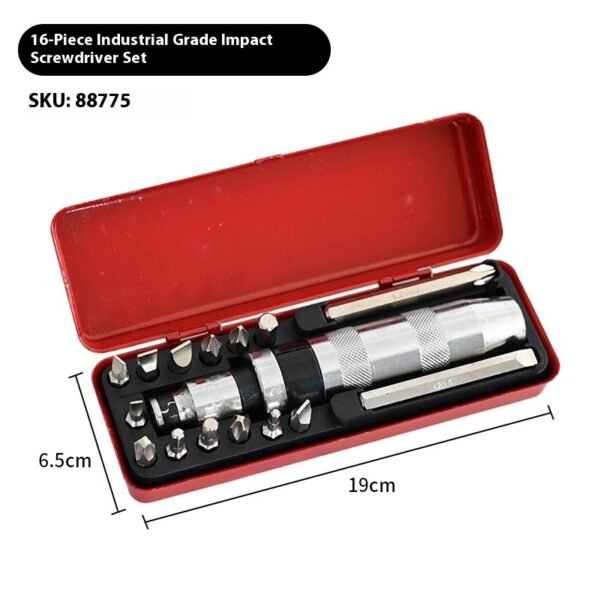 14-piece Set Impact Screwdriver Head Set Machine Repair Screwdriver Batch Suit Iron Box Chrome Vanadium Steel Tools Suit - Image 5
