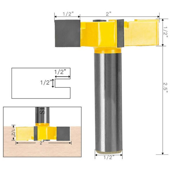 Four-blade T-shaped slotting knife - Image 2
