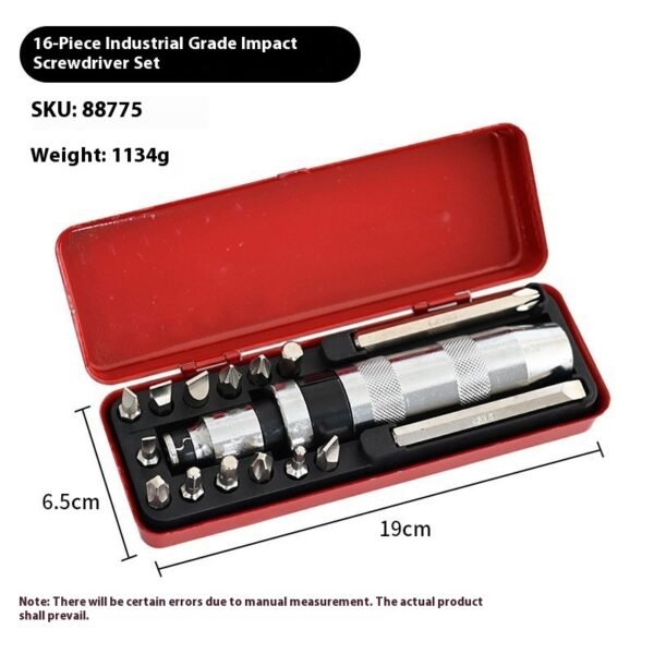 14-piece Set Impact Screwdriver Head Set Machine Repair Screwdriver Batch Suit Iron Box Chrome Vanadium Steel Tools Suit - Image 9