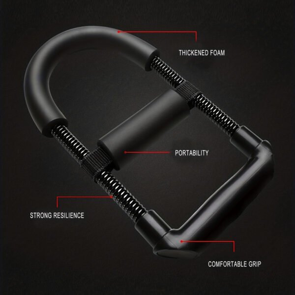Arm Strength Training Tool, Adjustable Wrist Strengthener, Arm Muscle Trainer Hand Adjustable Strength Black Strengthener Men Arm Home Trainer Grip Finger Wrist Equipment Fitness Resistance Training - Image 6