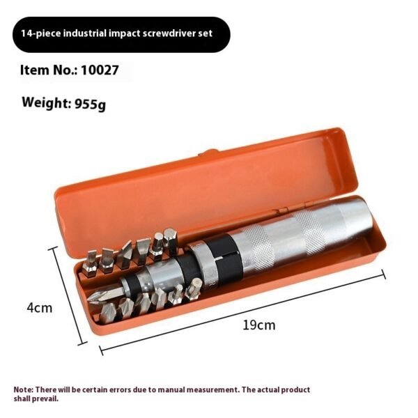 14-piece Set Impact Screwdriver Head Set Machine Repair Screwdriver Batch Suit Iron Box Chrome Vanadium Steel Tools Suit - Image 6