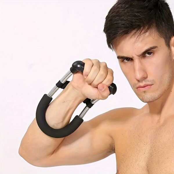 Arm Strength Training Tool, Adjustable Wrist Strengthener, Arm Muscle Trainer Hand Adjustable Strength Black Strengthener Men Arm Home Trainer Grip Finger Wrist Equipment Fitness Resistance Training - Image 3